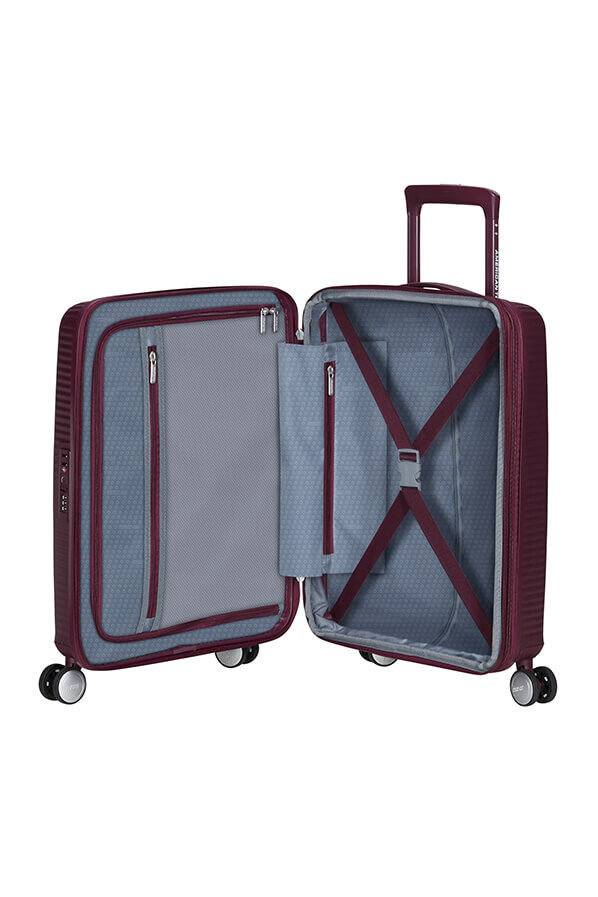 American Tourister SoundBox Spinner TSA Expandable 55cm  Wild Cherry