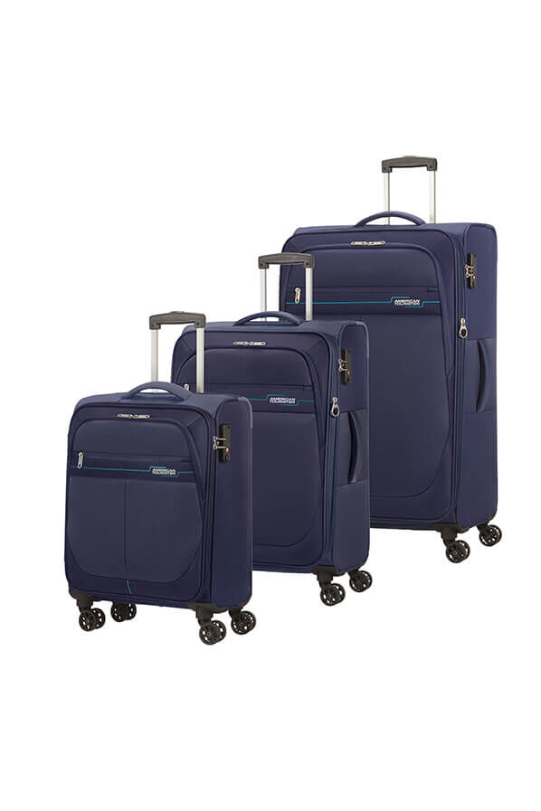 American Tourister Deep Dive 3 PC Set A  Navy/Blue