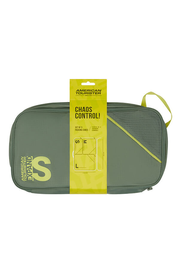 Packing Cubes Set de 3 organisateurs de bagages | American Tourister American Tourist. Ta Packing Cubes S/M/L  Olive/Lime