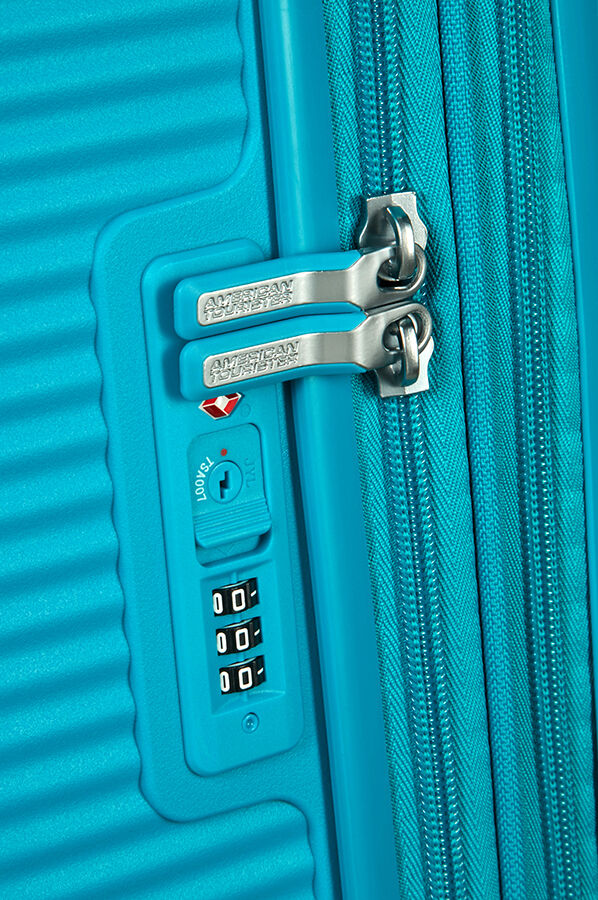American Tourister Soundbox Spinner erweiterbar 67cm Summer Blue