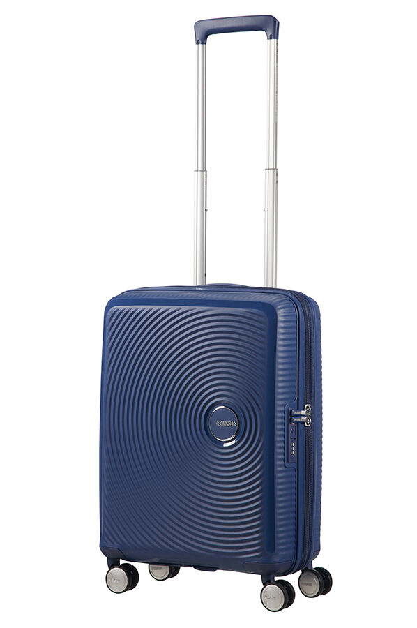 American Tourister Soundbox Spinner extensible 55cm Bleu marine fonc&eacute;