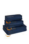 Packing Cubes Set de 3 organisateurs de bagages | American Tourister American Tourist. Ta Packing Cubes S/M/L  Navy/Orange