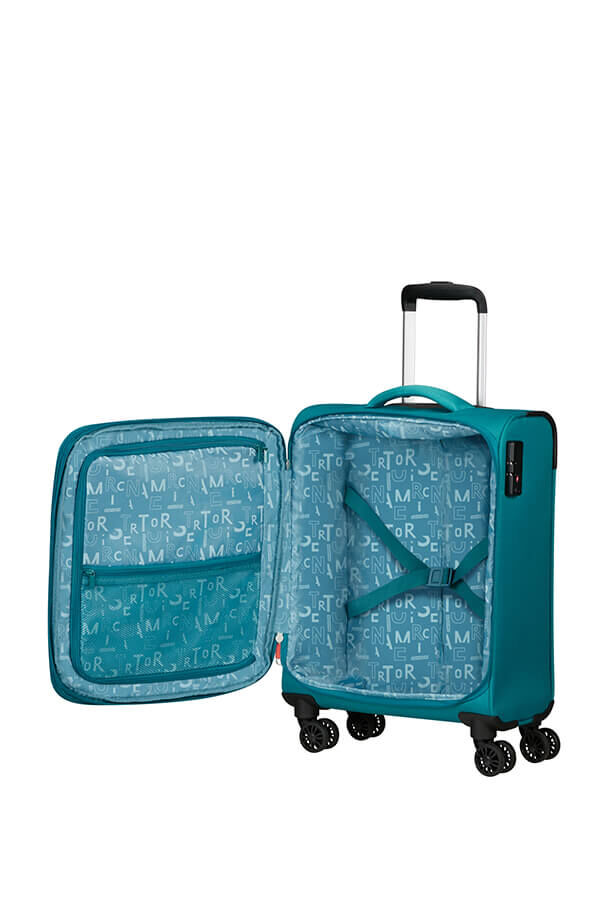 American Tourister Pulsonic Spinner Expandable 55cm  Stone Teal