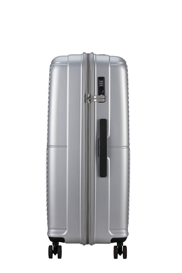 American Tourister Geopop Spinner 77/28 Tsa. 77cm  Argent M&eacute;tallique