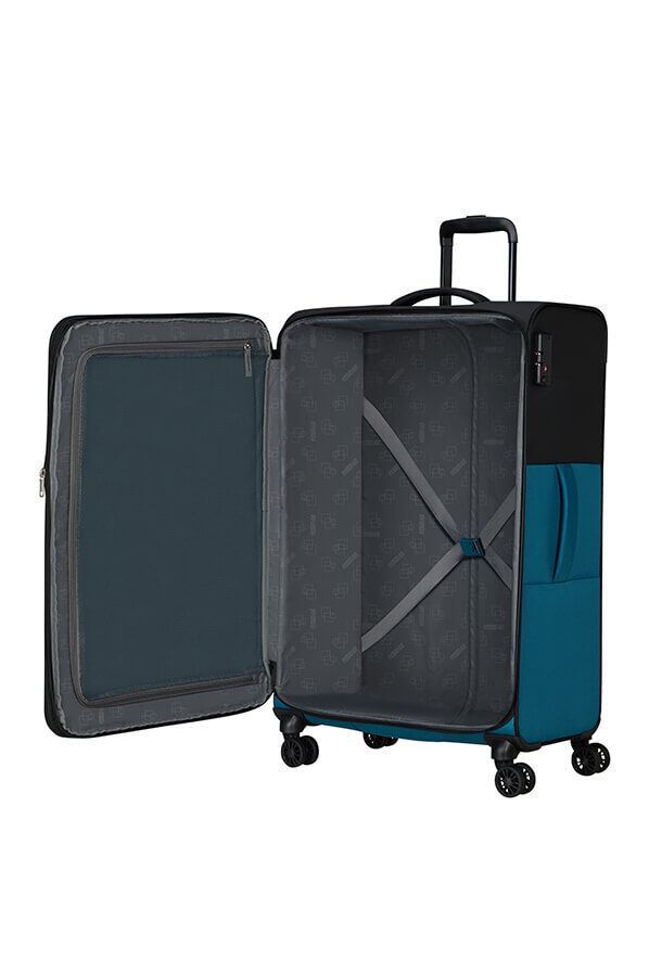 American Tourister Daring Dash Spinner Expandable TSA L  Noir/Bleu