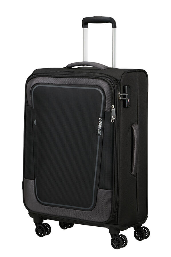 American Tourister Pulsonic Spinner Expandable 68cm  Asphalt Black