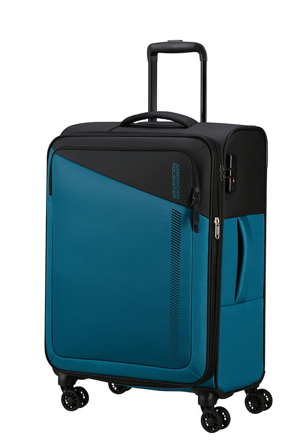 American Tourister Daring Dash Spinner Expandable TSA M  Black/Blue