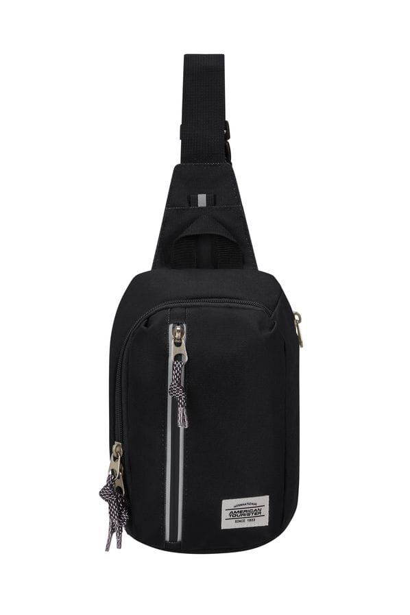 American Tourister Brightup Sling Bag Zip  Black