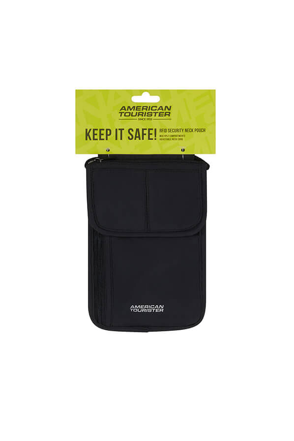 Neck Pouch Pochette tour de cou RFID | American Tourister American Tourist. Ta RFID Security Neck Pouch  Noir