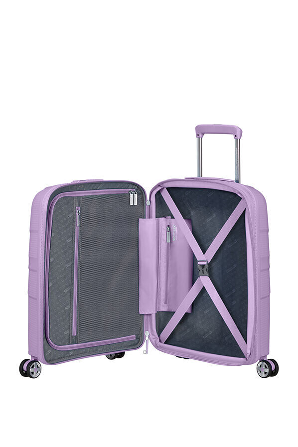 American Tourister Starvibe Spinner Expandable TSA 55cm Digital Lavender