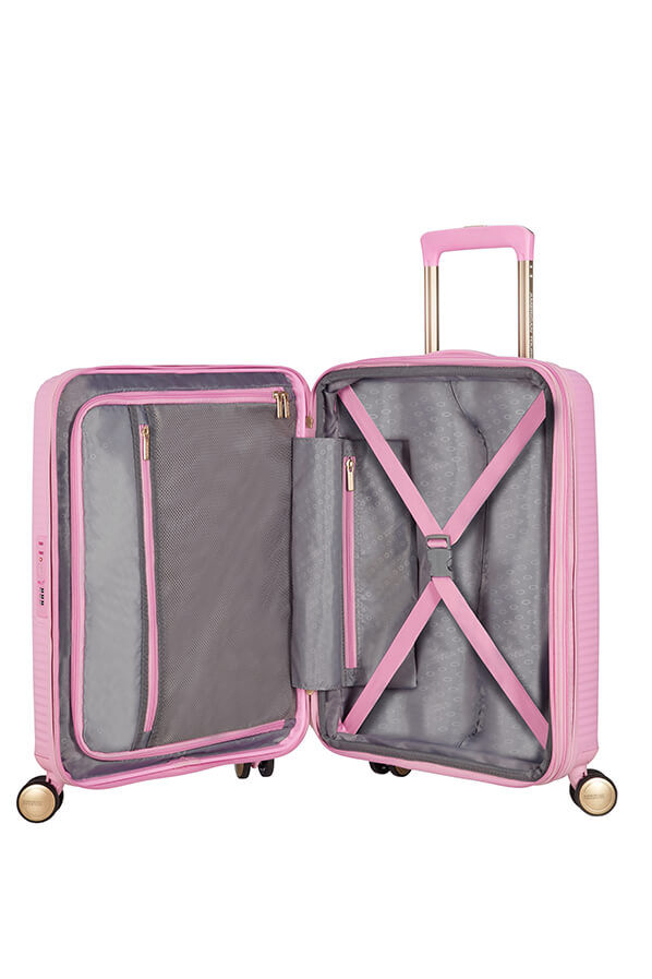 American Tourister Soundbox Spinner TSA Expandable 55cm  Pearl Pink/Gold