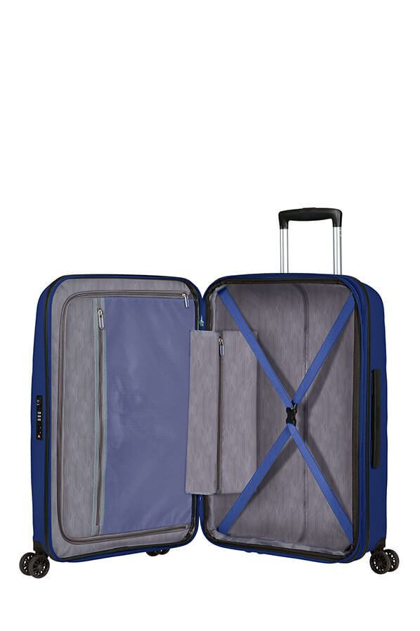 American Tourister Bon Air Dlx Spinner TSA Expandable 66cm  Bleu marine fonc&eacute;