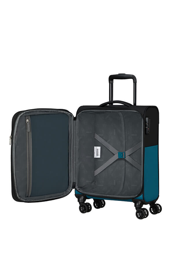 American Tourister Daring Dash Spinner Expandable TSA S  Noir/Bleu