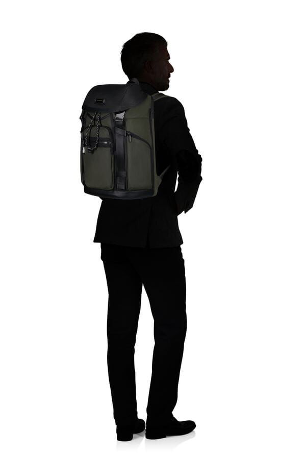 Samsonite Relyon Backpack M 15.6'' with flap  Gr&uuml;n