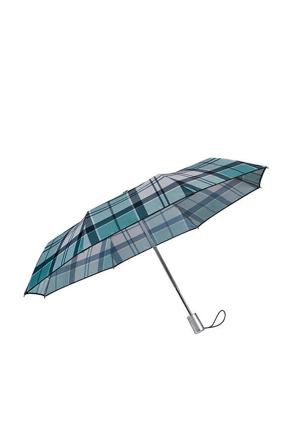 Samsonite Alu Drop S Safe 3 Sect. Auto O/C  Petrol Green Check