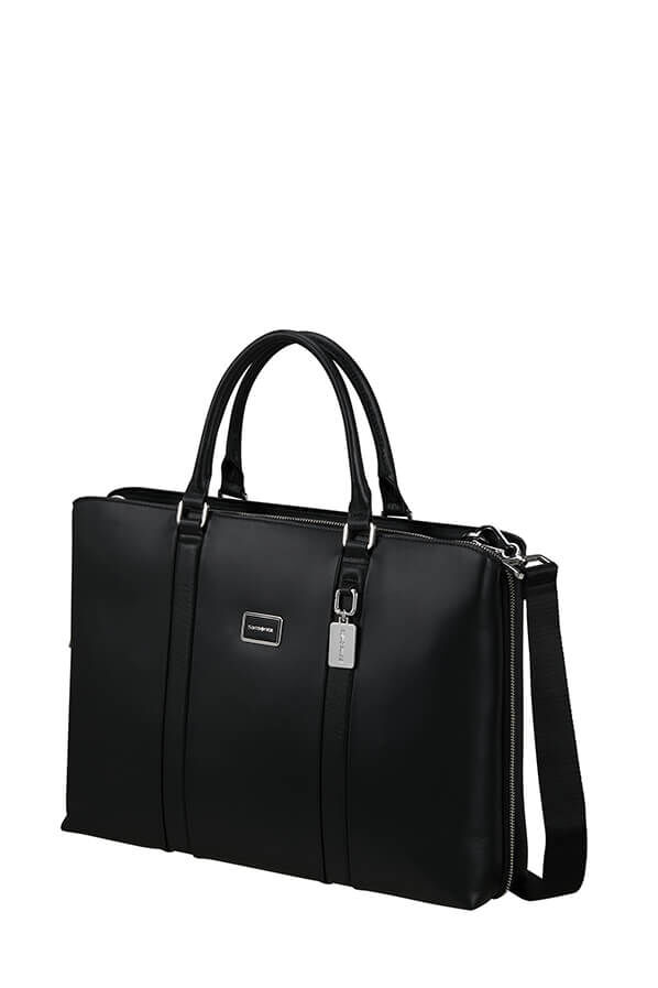 Image Biz Leather Sacoche Ordinateur 15.6" | Samsonite Image Biz Leather Briefcase 15.6'  Noir