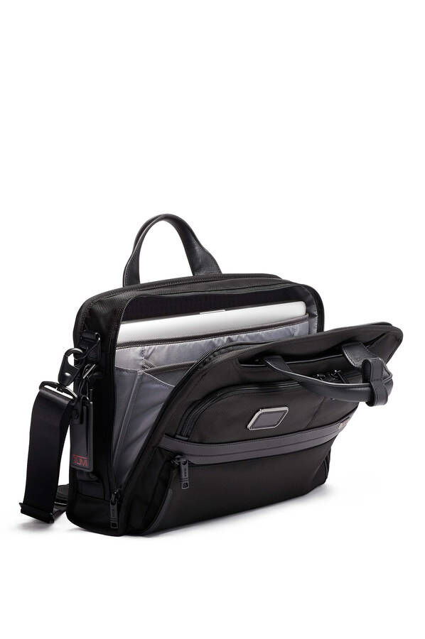 TUMI Alpha 3 SLIM THREE WAY BRIEF Black