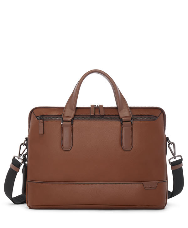 TUMI Harrison SYCAMORE SLIM BRIEF Cognac